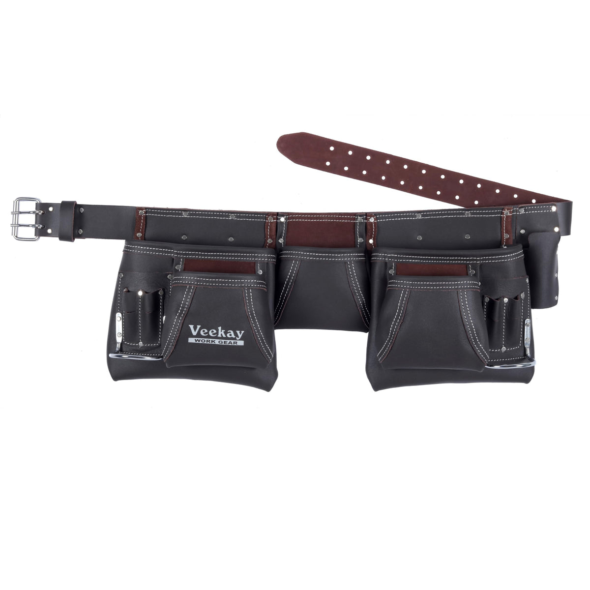 Brown Leather 2-Inch Tool Belt with 12 Pockets P7281