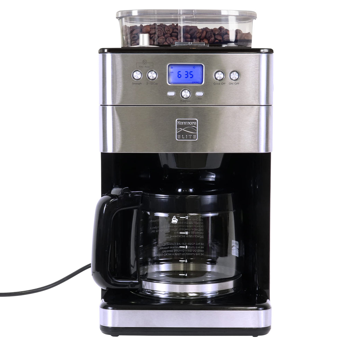 Grind and Brew 12 Cup Programmable Coffee Maker with Burr Grinder C160