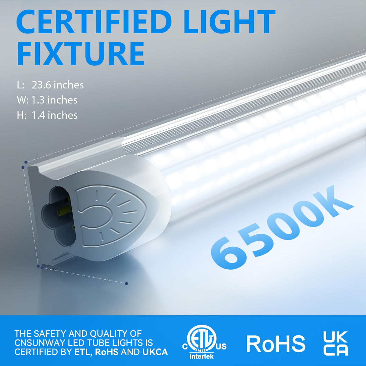 2FT 25W 3750LM 6500K Linkable LED Shop Light Y803