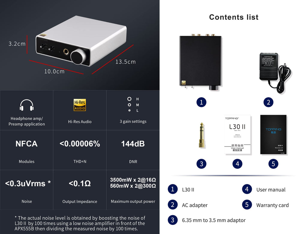 Topping E30 II DAC Preamp Audio Decoder + Topping L30II NFCA Linear Headphone Amp I464029
