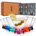 Multi Colored Stemless Martini Glasses Set of 6 L979246