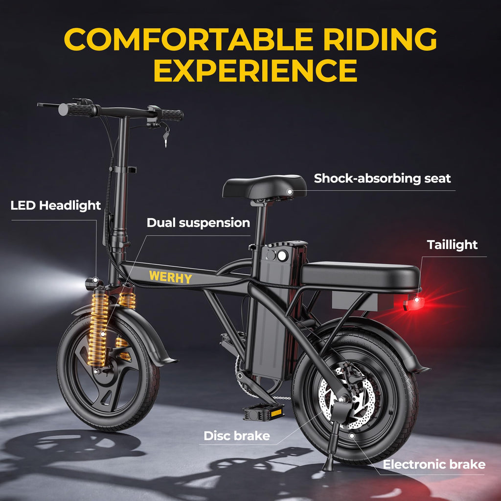 750W Peak Foldable Electric Bike with 48V Removable Battery S10867
