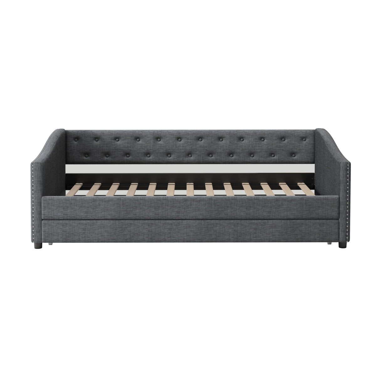Twin Size Upholstered Daybed with Trundle I661420