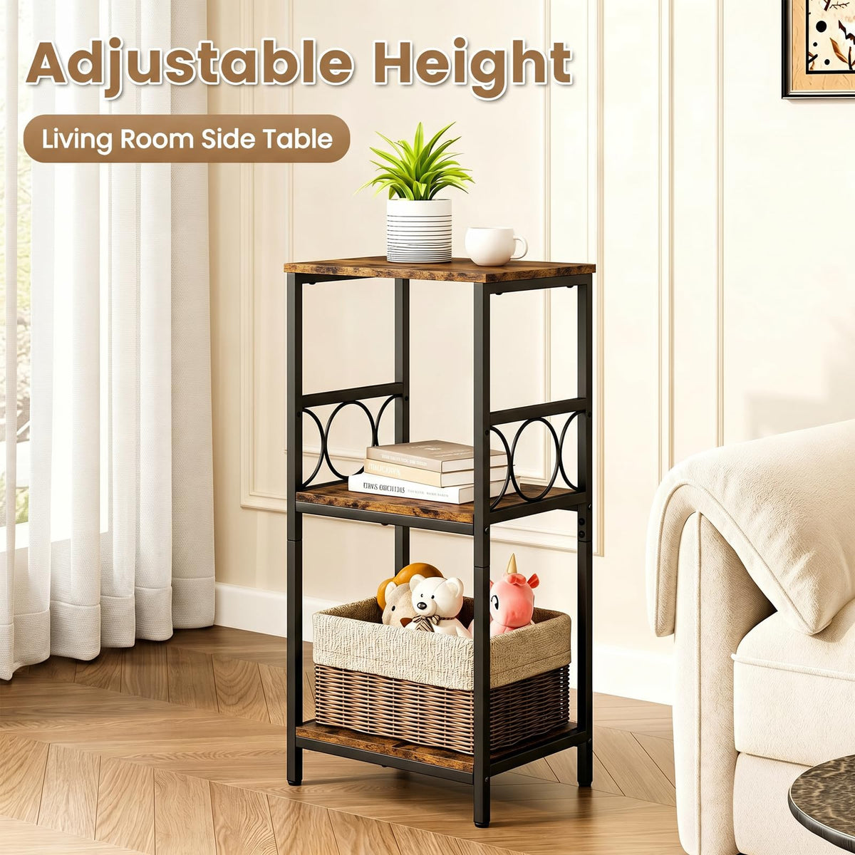 3-Tier Side Table with Adjustable Shelf G845