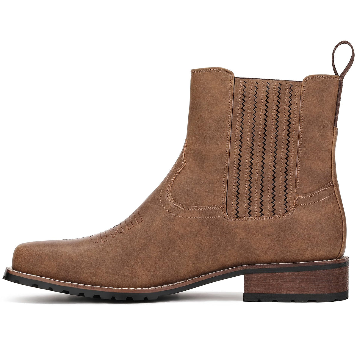 Cowboy Boots for Men Embroidery Square Toe A4216