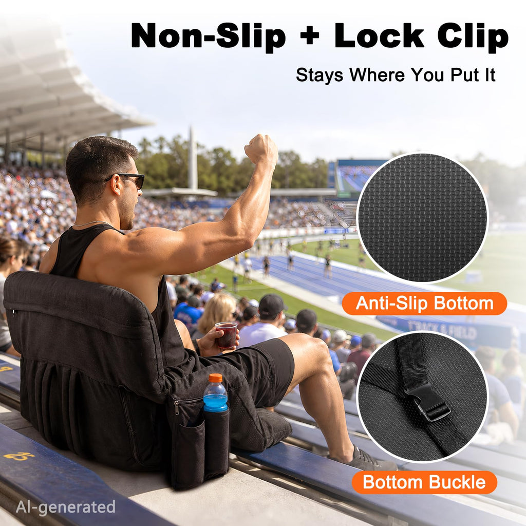 26" Extra Wide Stadium Seats with Back Support E5756