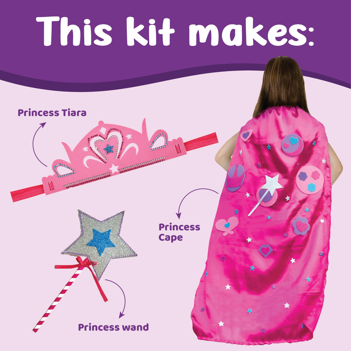 Princess Tiara Wand Cape Art Craft Kit I689