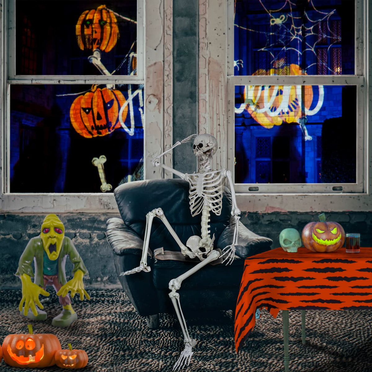 5.4ft Posable Life Size Skeleton Bones with Movable Joints L803