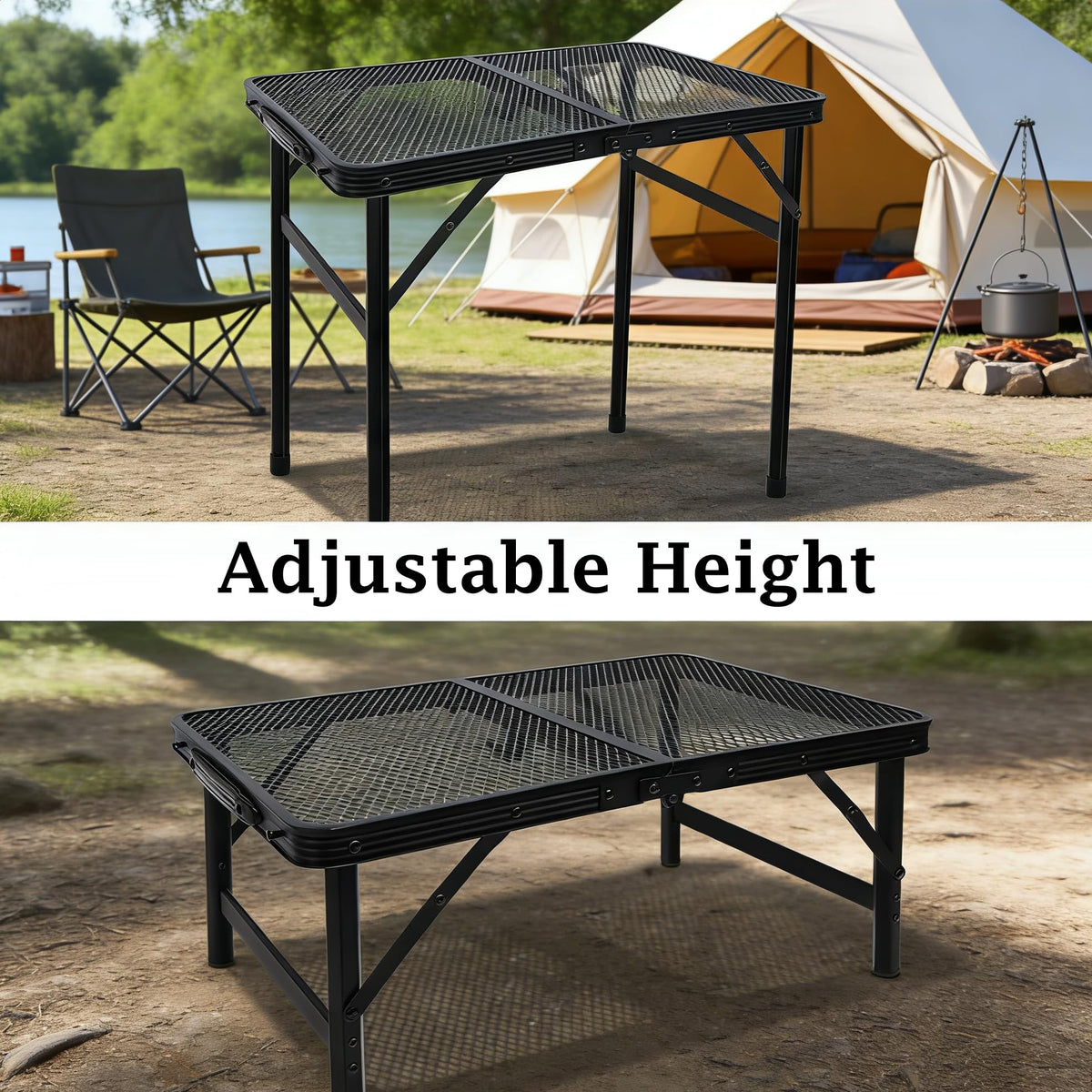 Folding Portable Camping Grill Table W95432