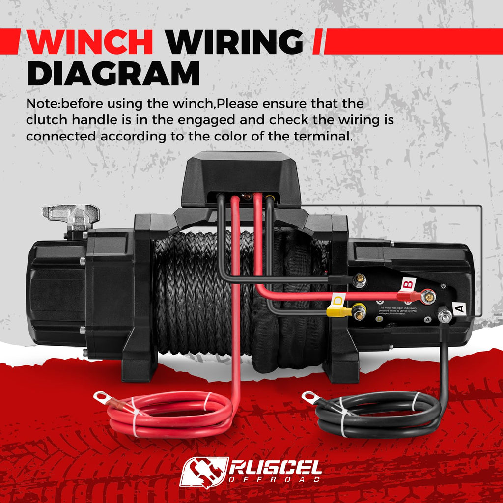 20000lb 12V Heavy Duty Waterproof Electric Synthetic Rope Winch H9912