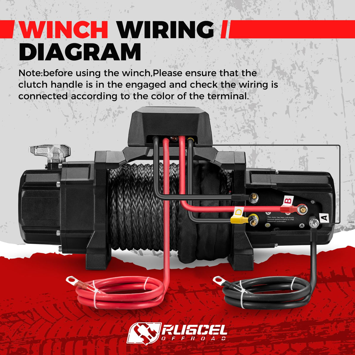 20000lb 12V Heavy Duty Waterproof Electric Synthetic Rope Winch H9912