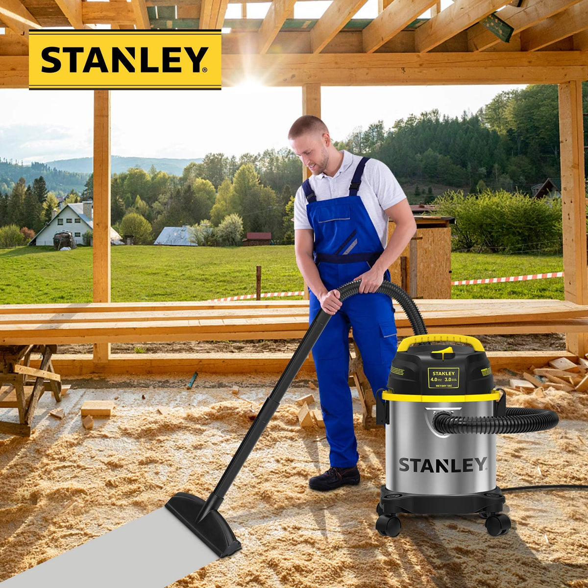 3 Gallon Stainless Steel Wet Dry Shop Vacuum G8102