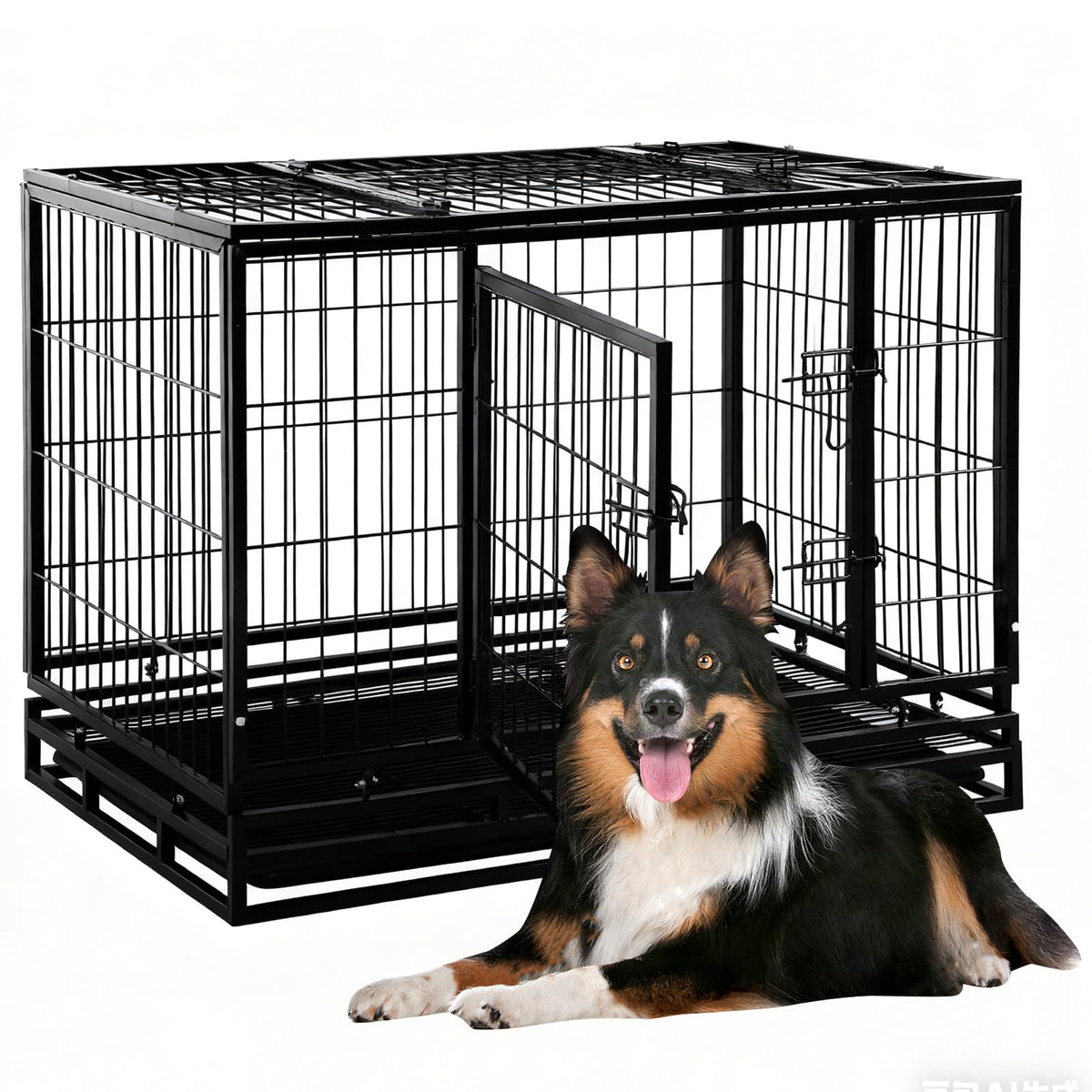 48 inch XXL Heavy Duty Dog Kennel with Wheels S4428