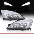 Chrome Housing Clear Lens LED Head Lights Turn Signal Lamps Assembly Pair U808