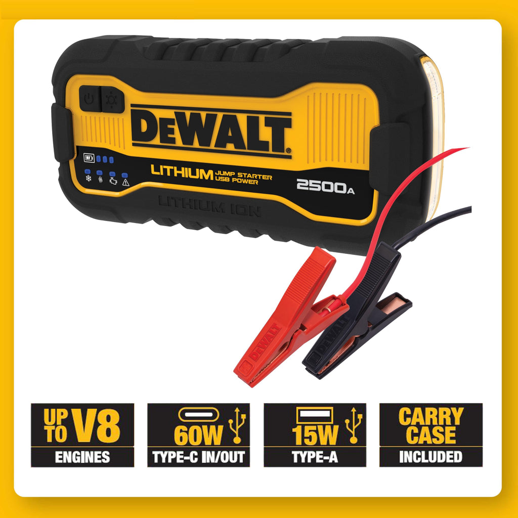 2500 Peak Amp Lithium Jump Starter with USB Power Bank Z32172