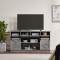 Grey Wood TV Stand with Sliding Barn Door K700