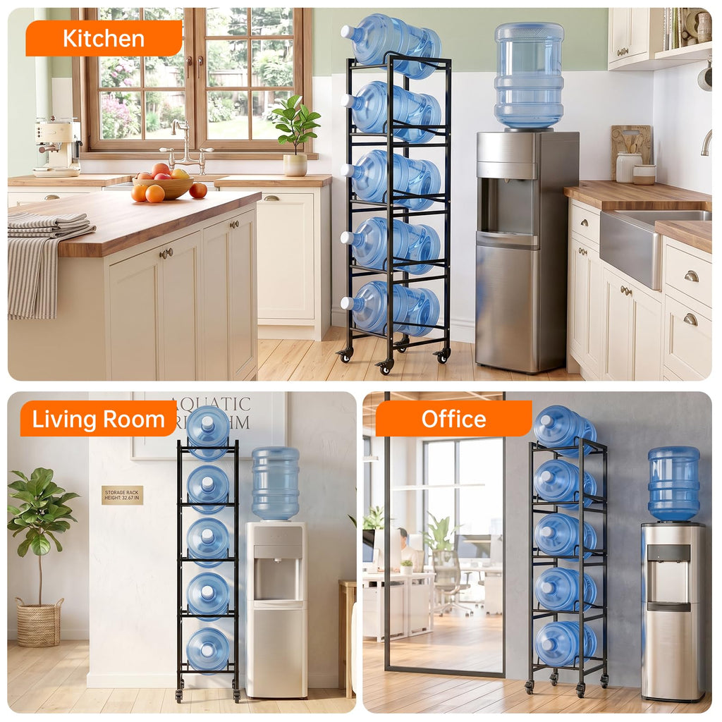 5 Gallon Water Jug Holder with 4 Locking Casters Q4284