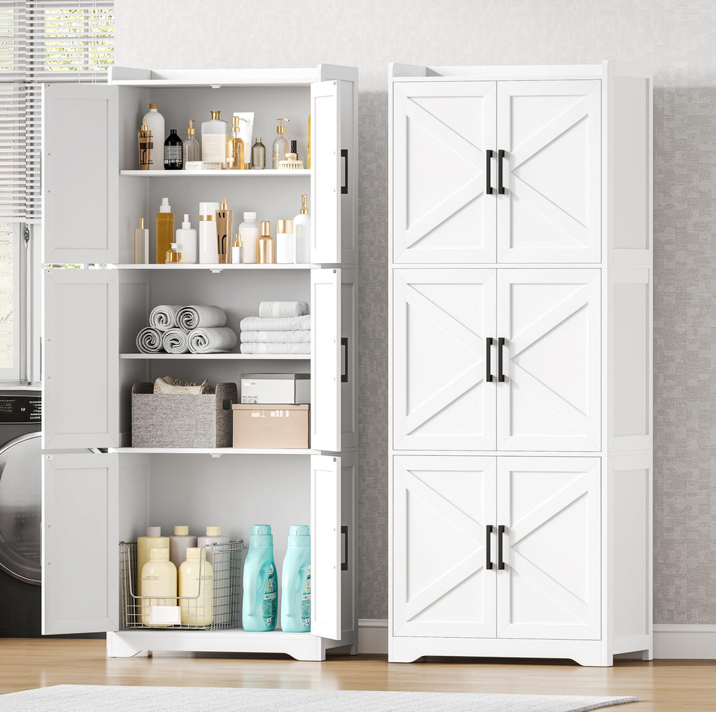 60.2''H Tall Bathroom Storage Cabinet with 6 Door N50340