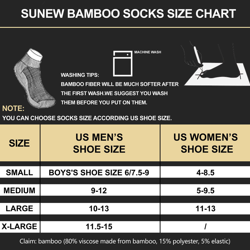 6 Pairs Viscose Bamboo Cushioned Ankle Socks B2246