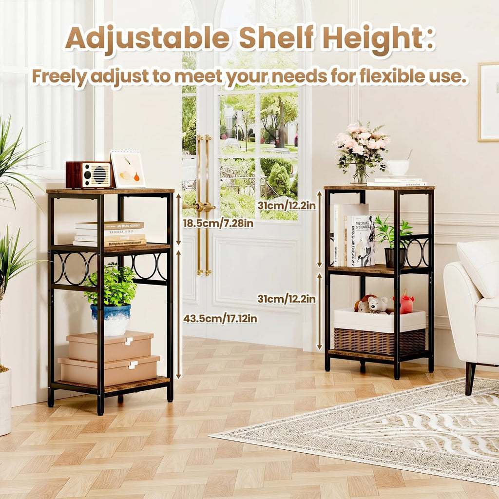 3-Tier Side Table with Adjustable Shelf G845