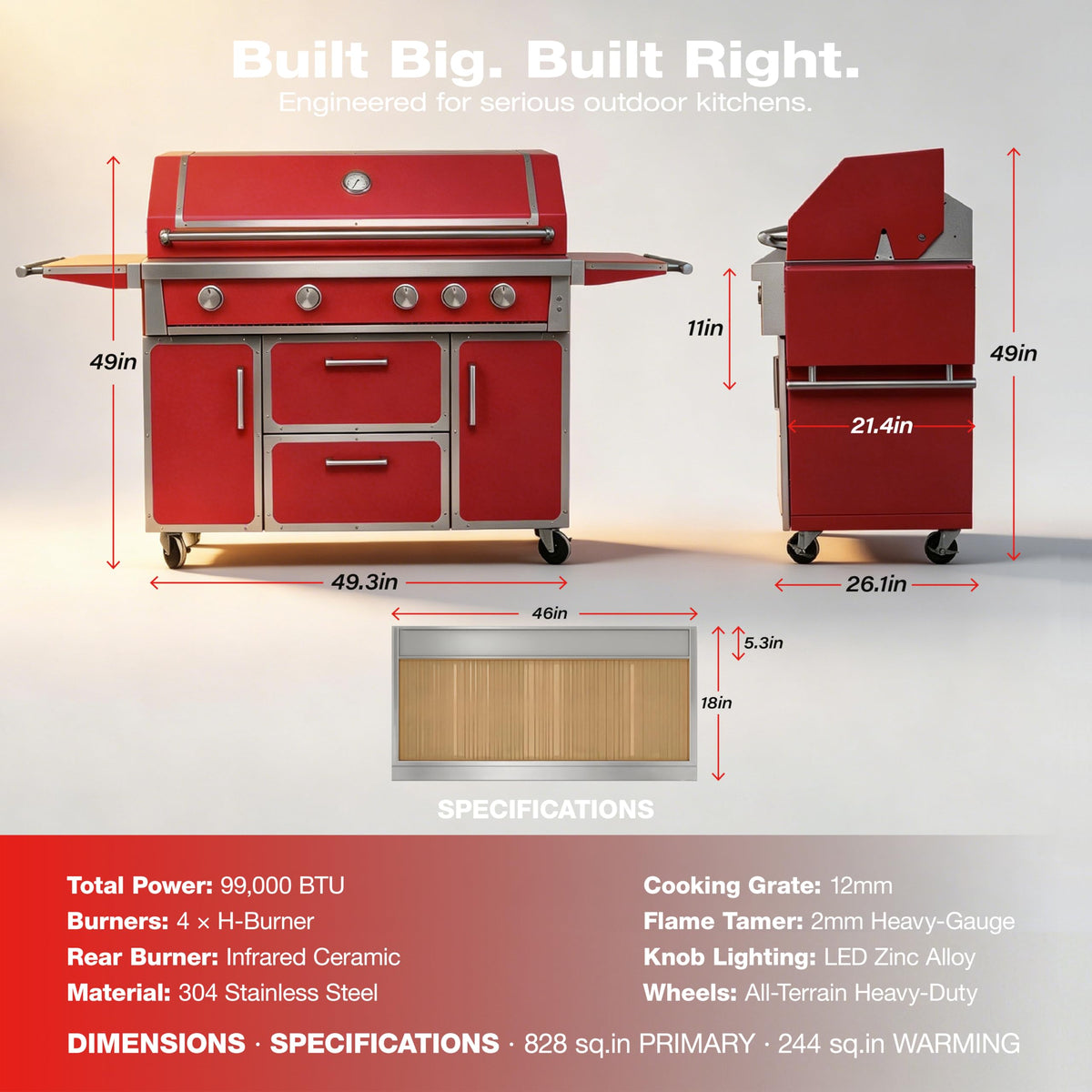 49" 99,000 BTU Stainless Steel Gas Grill J205425