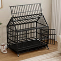 48 Inch Heavy Duty Collapsible Metal Dog Crate with Wheels H868
