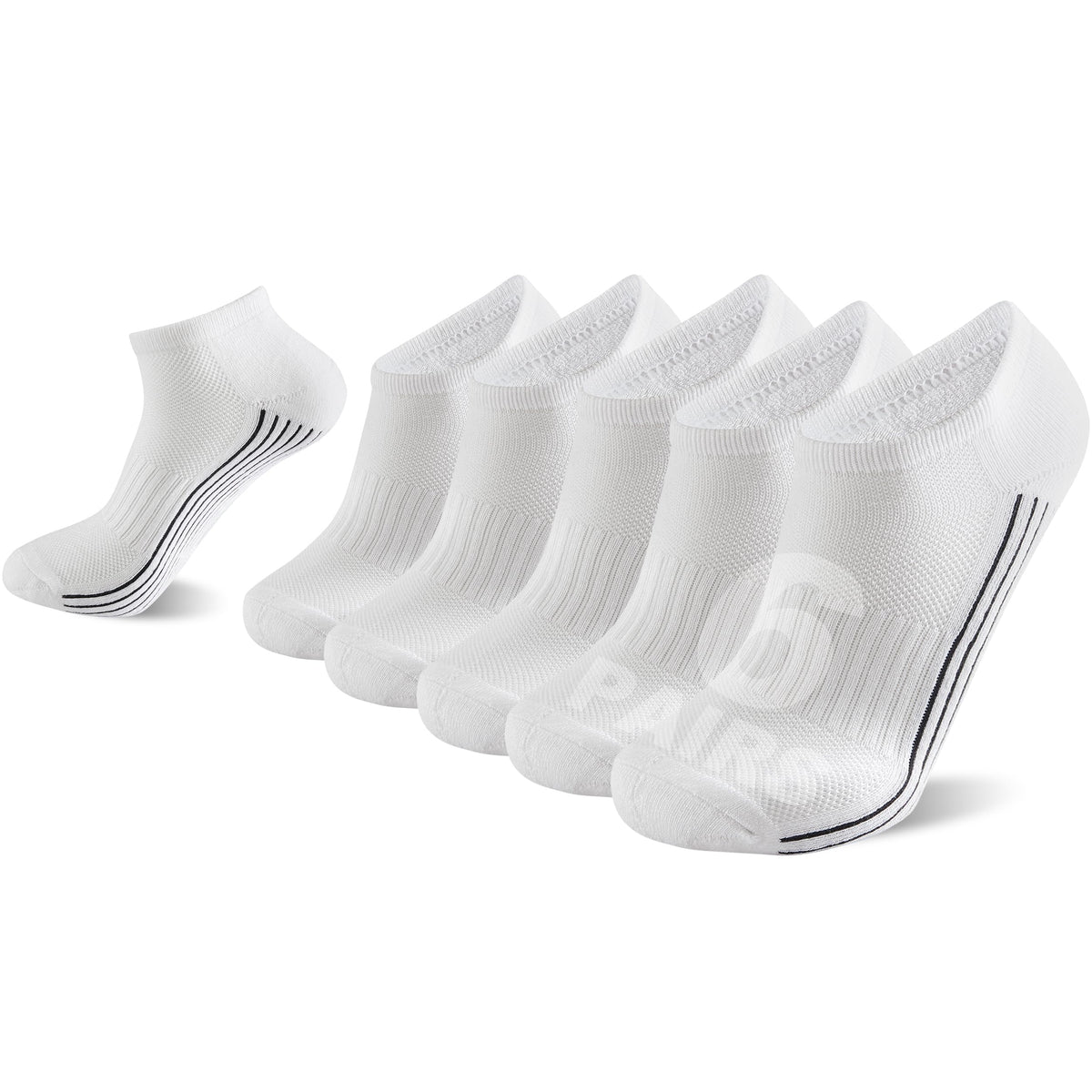 6 Pairs Viscose Bamboo Cushioned Ankle Socks B2246