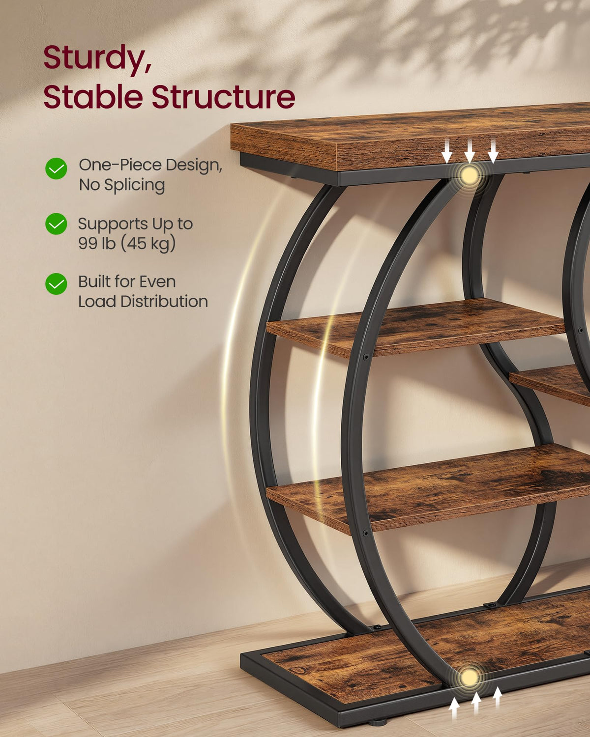 39.4 Inchs 5-Tier Narrow Console Table B273