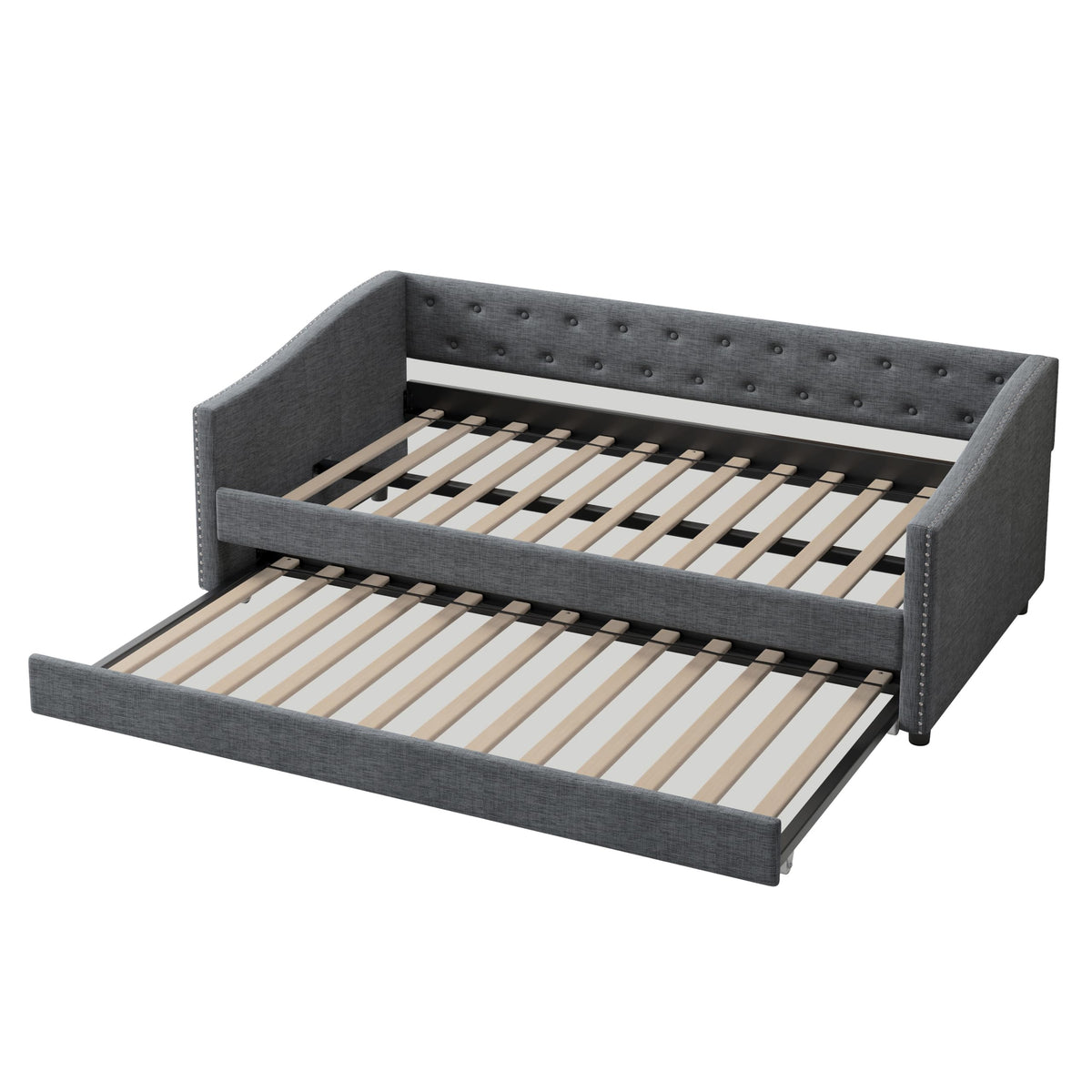 Twin Size Upholstered Daybed with Trundle I661420