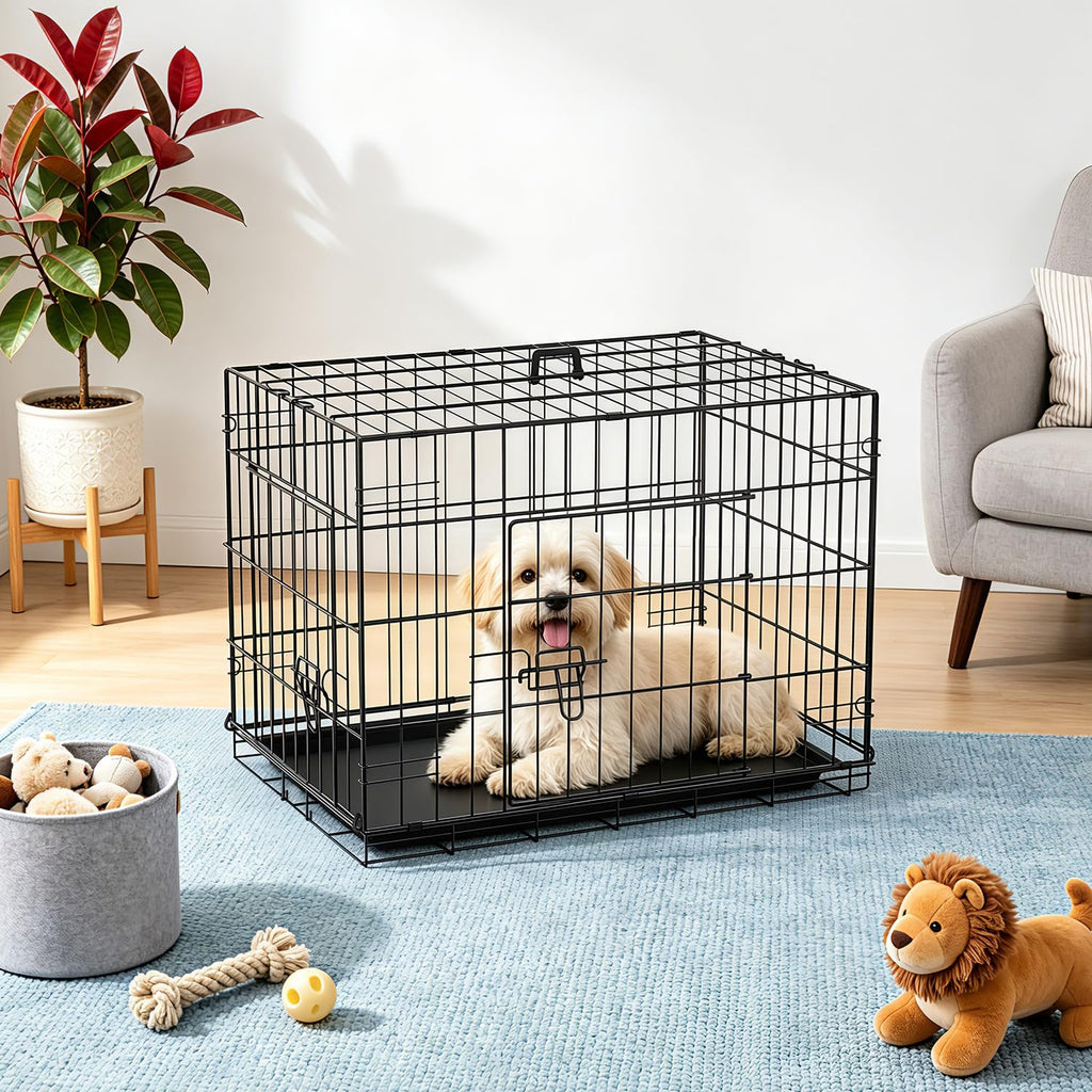 24" Foldable Metal Dog Crate V669