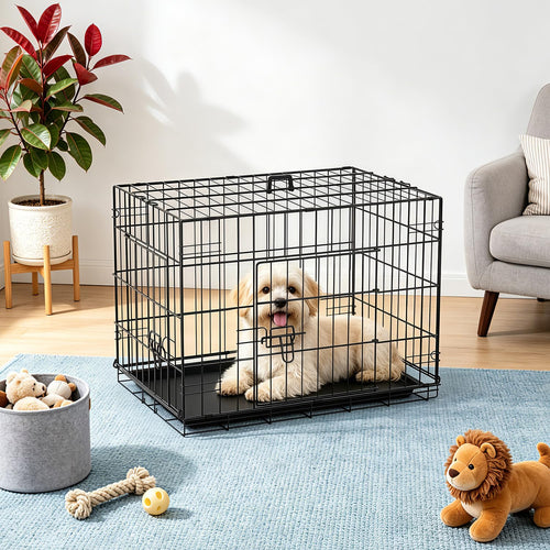 24" Foldable Metal Dog Crate V669