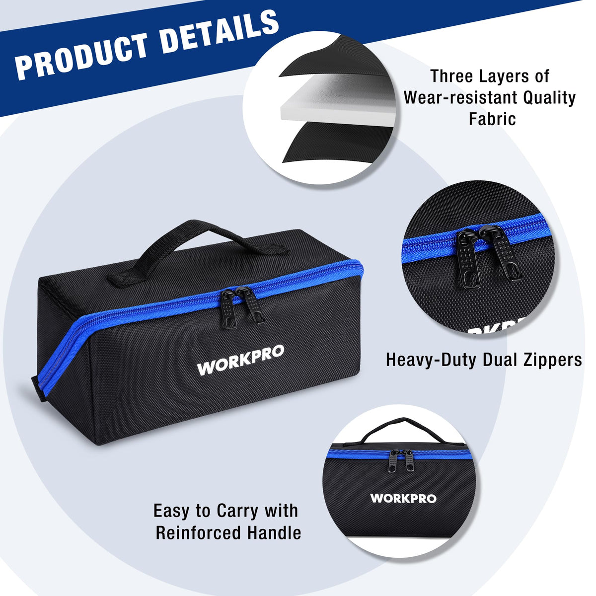 10" Zipper Tool Pouch, 3 Pack K98002