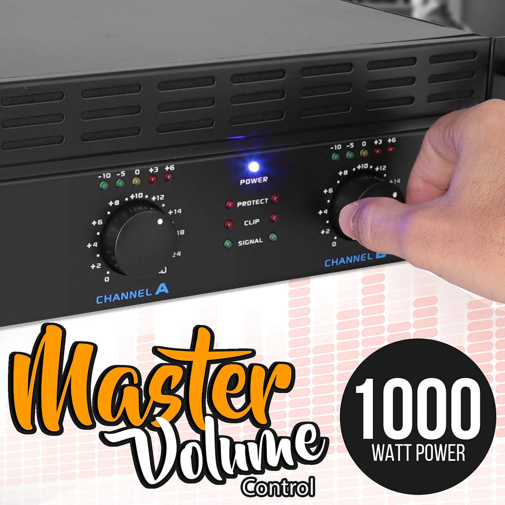 1000 Watt 2-Channel Bluetooth Power Amplifier X63564