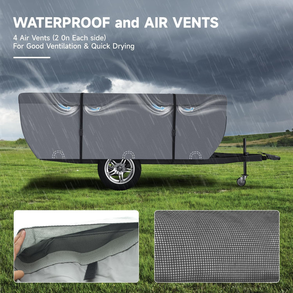 Waterproof Anti-UV Pop Up Camper Cover Fits 14'-16' Trailers D7679