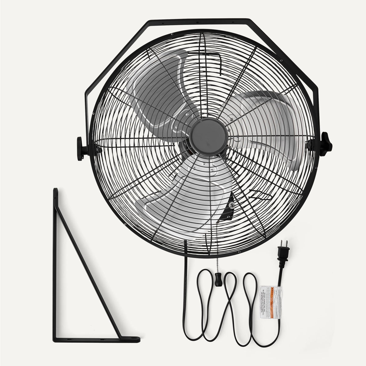 18" Indoor Wall-Mounted Industrial Fan with Three Speeds E33216