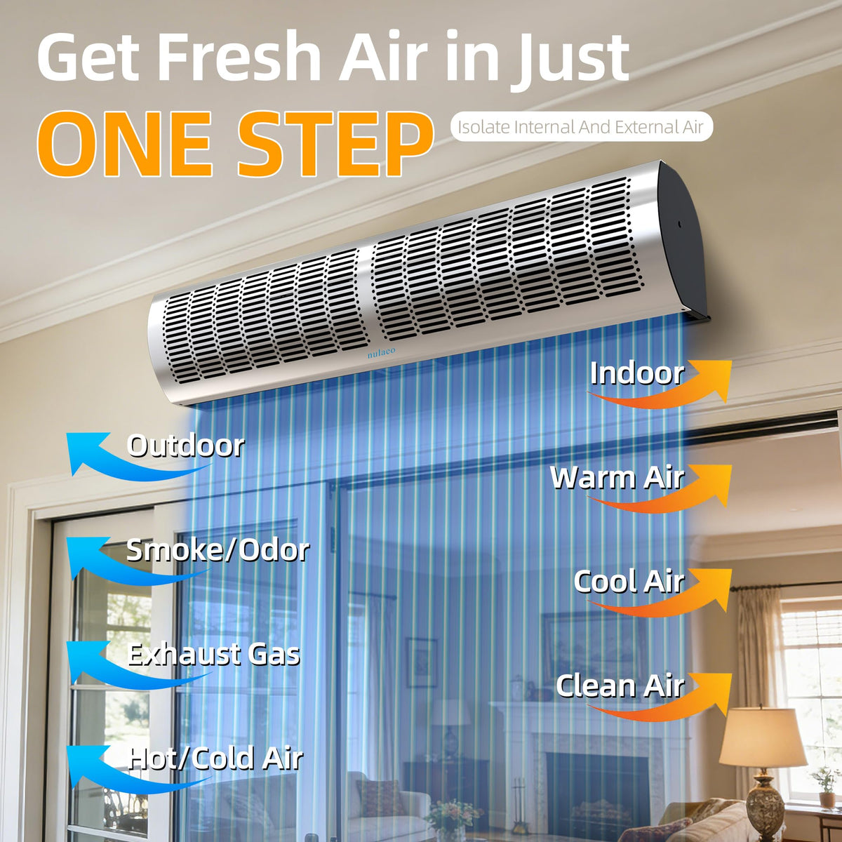 36'' Stainless Steel Wall-Mounted 2-Speed Air Curtain L965