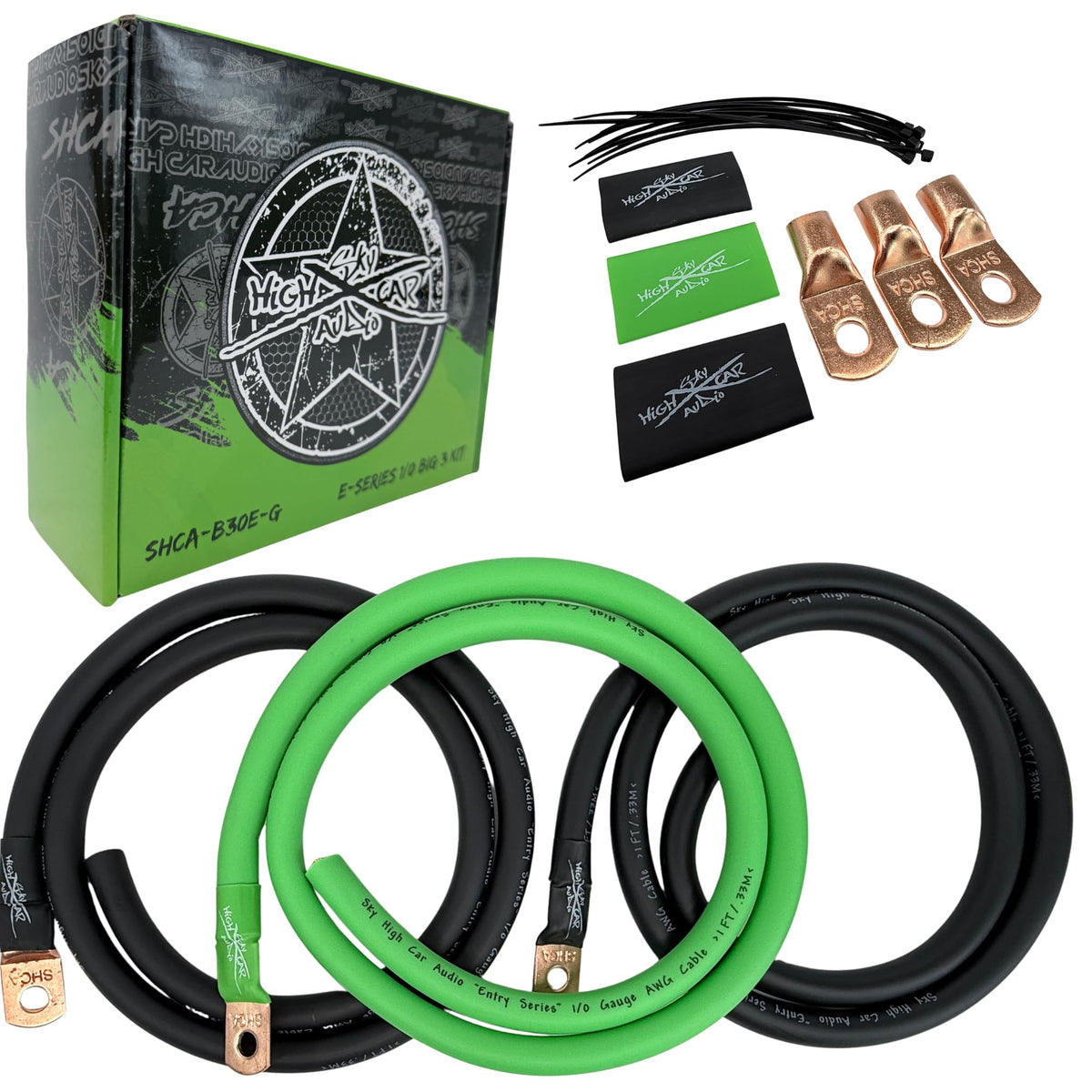 1/0 & 4 Gauge CCA Power Wire Alternator Battery Ground Wiring Kit K46206