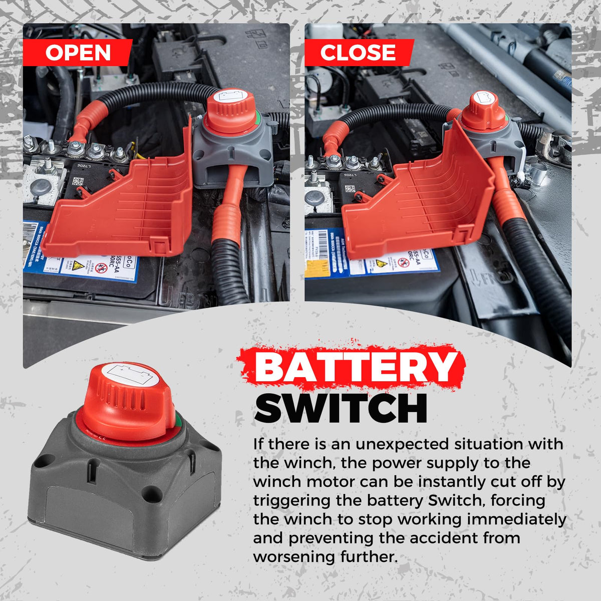 20000lb 12V Heavy Duty Waterproof Electric Synthetic Rope Winch H9912
