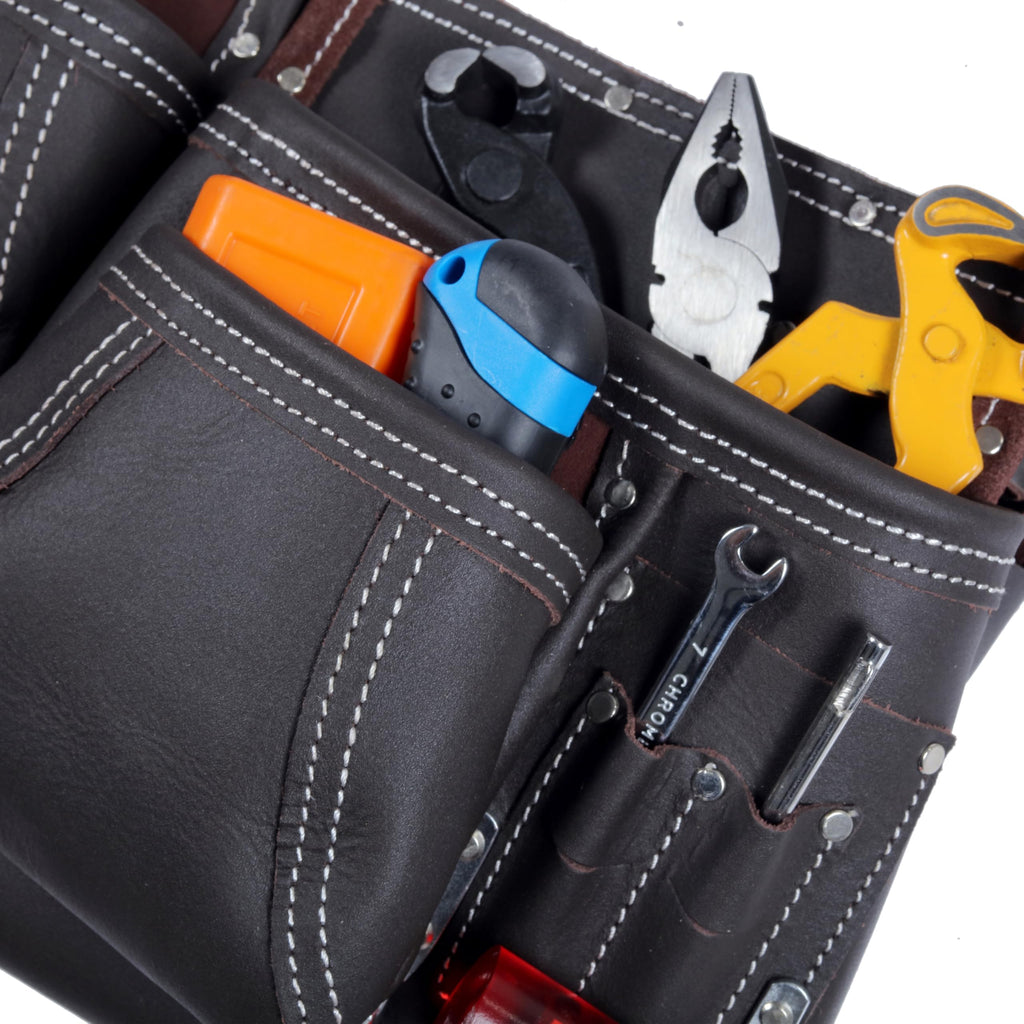 Brown Leather 2-Inch Tool Belt with 12 Pockets P7281