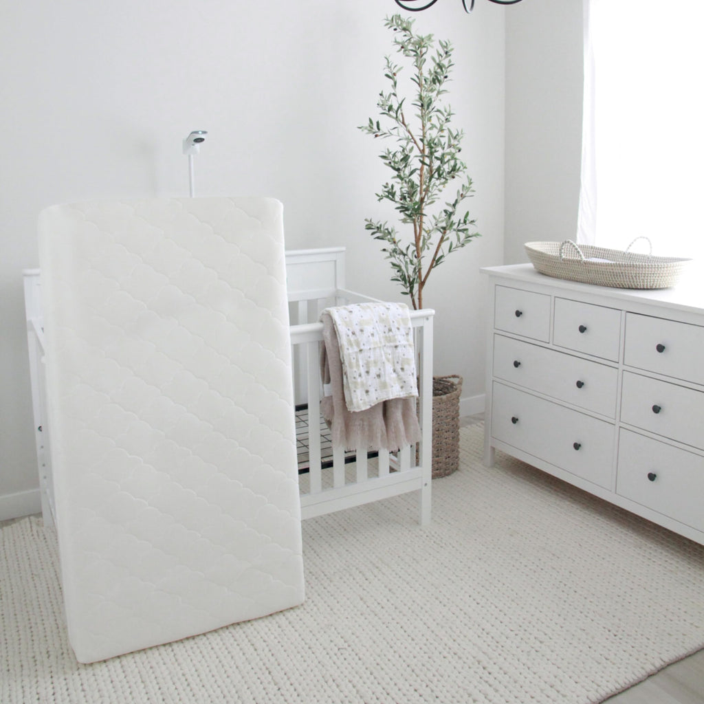 White Waterproof Crib Mattress Q9413