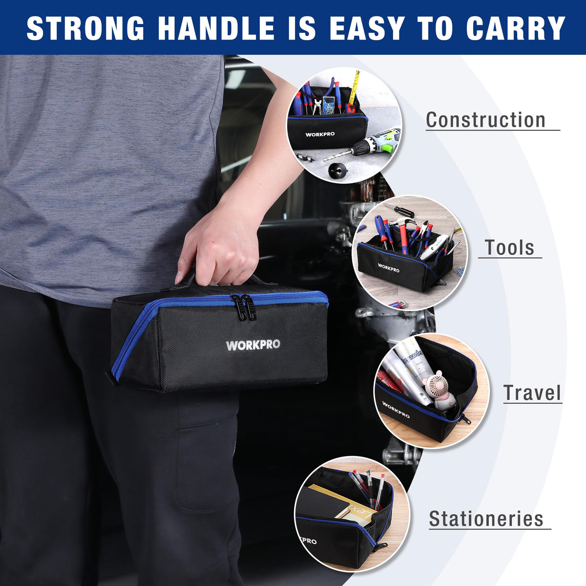 10" Zipper Tool Pouch, 3 Pack K98002