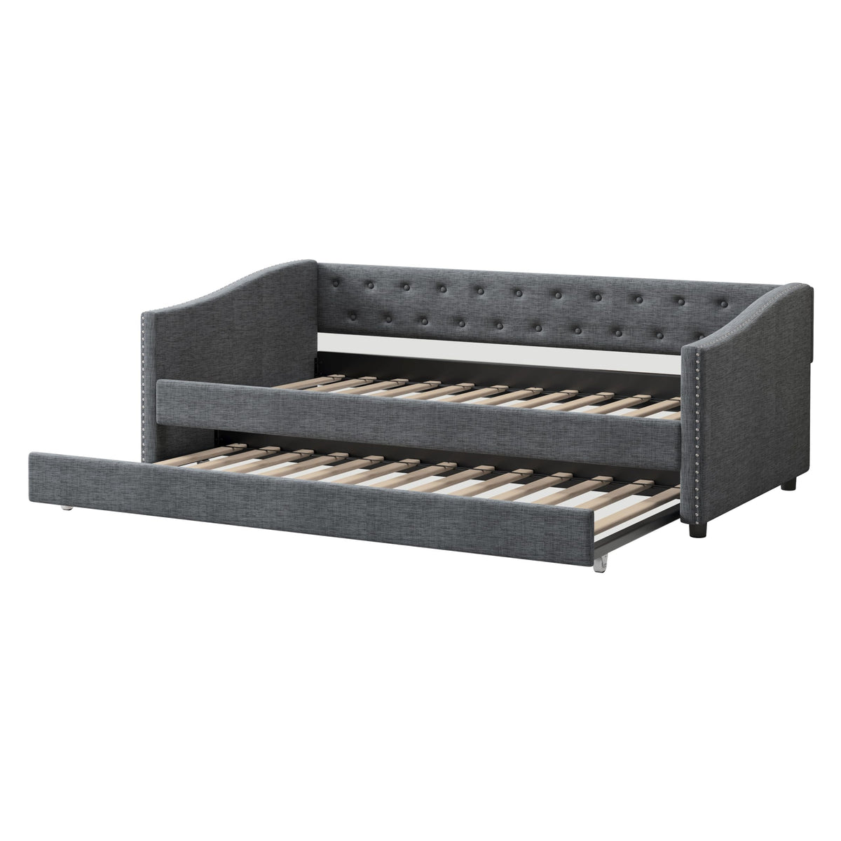 Twin Size Upholstered Daybed with Trundle I661420