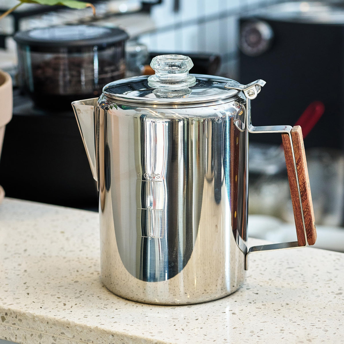 Stainless Steel 9 Cup Camping Coffee Percolator H43895