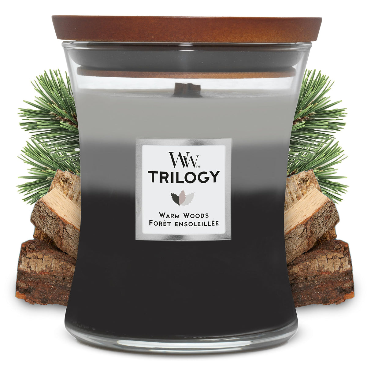 Scented Trilogy Candle with Crackling Wick B86044