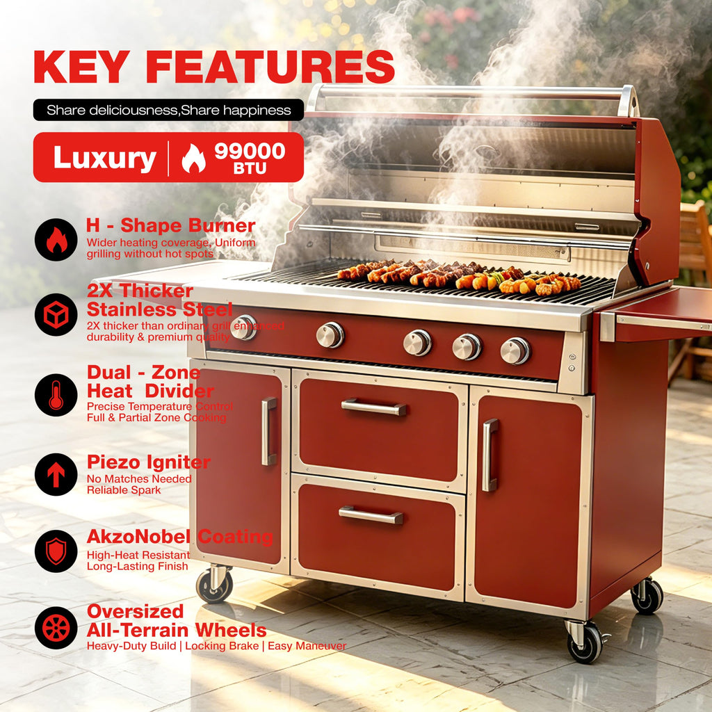 49" 99,000 BTU Stainless Steel Gas Grill J205425