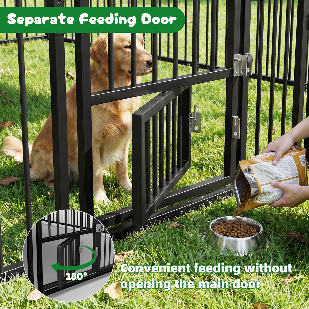 10x20 FT Heavy Duty Outdoor Dog Kennel with Roof H8392