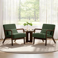 Dark Green Corduroy Accent Chair Set of 2 L87909