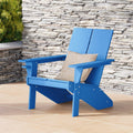 Pacific Blue HDPE Adirondack Chair with Cup Holder U416885